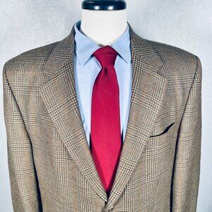 Vintage Chaps Ralph Lauren Blazer Mens 44S Brown Wool Sport Coat Jacket Union